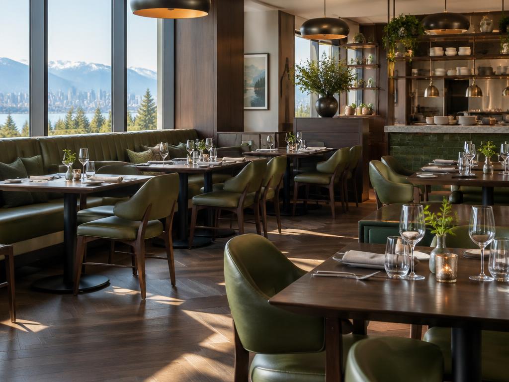 Contemporary restaurant with neatly set tables